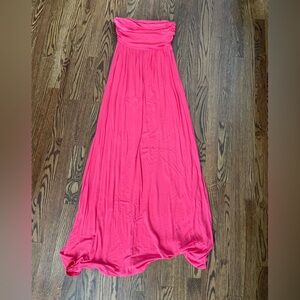 Pink Strapless Maxi